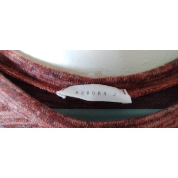 Reborn Midi Sweater Dress Size L Long Sleeve Maroon Rust Modest Soft - Picture 7 of 9